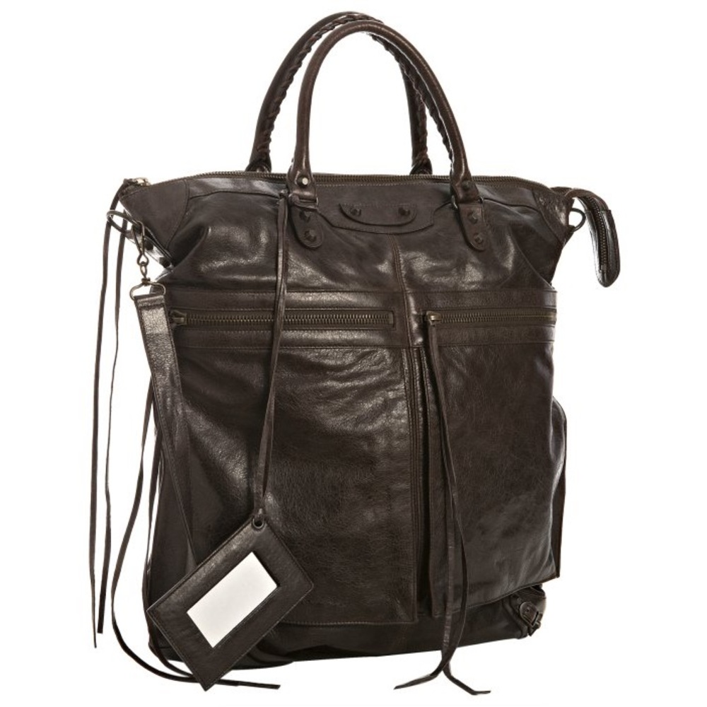 Balenciaga Paris antiqued leather tote. Vintage Y2K 2000’s
